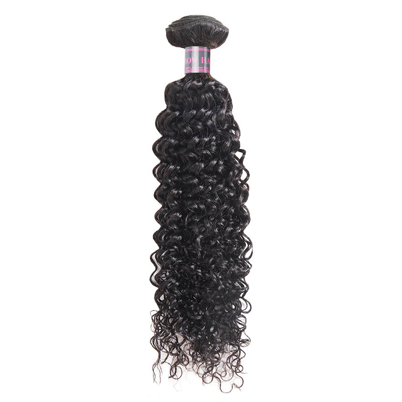 Mongolian Kinky Curly Human Hair Bundle, 100% Virgin, 8a Grade, Natural Black