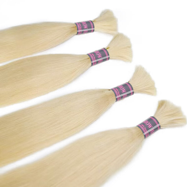 Blonde Straight Bulk Hair for Braiding, Ishow Hair