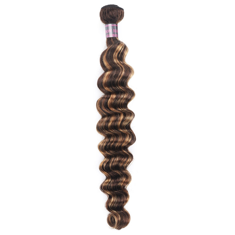 P4/27 Honey Blonde Body Wave Human Hair Bundle With Defined Waves and Vibrant Color