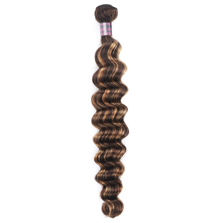 P4/27 Honey Blonde Body Wave Human Hair Bundle With Defined Waves and Vibrant Color