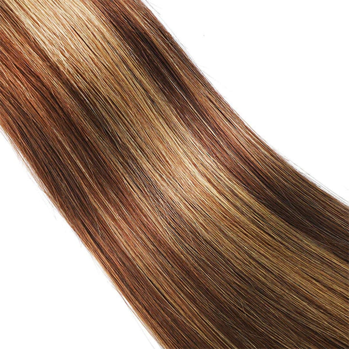 P4/27 Honey Blonde Highlight Straight Hair Bundles With Soft, Silky Texture