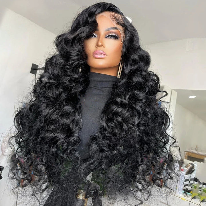 Ishow Loose Deep Wave Wig - Black Wavy Human Hair Wig