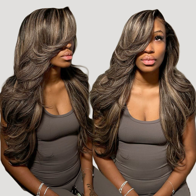 Ishow P2/27 Highlight Body Wave Hair On a Woman