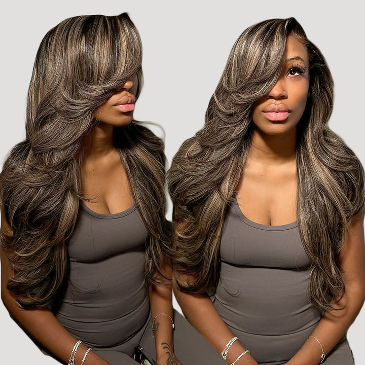 Ishow P2/27 Highlight Body Wave Hair On a Woman