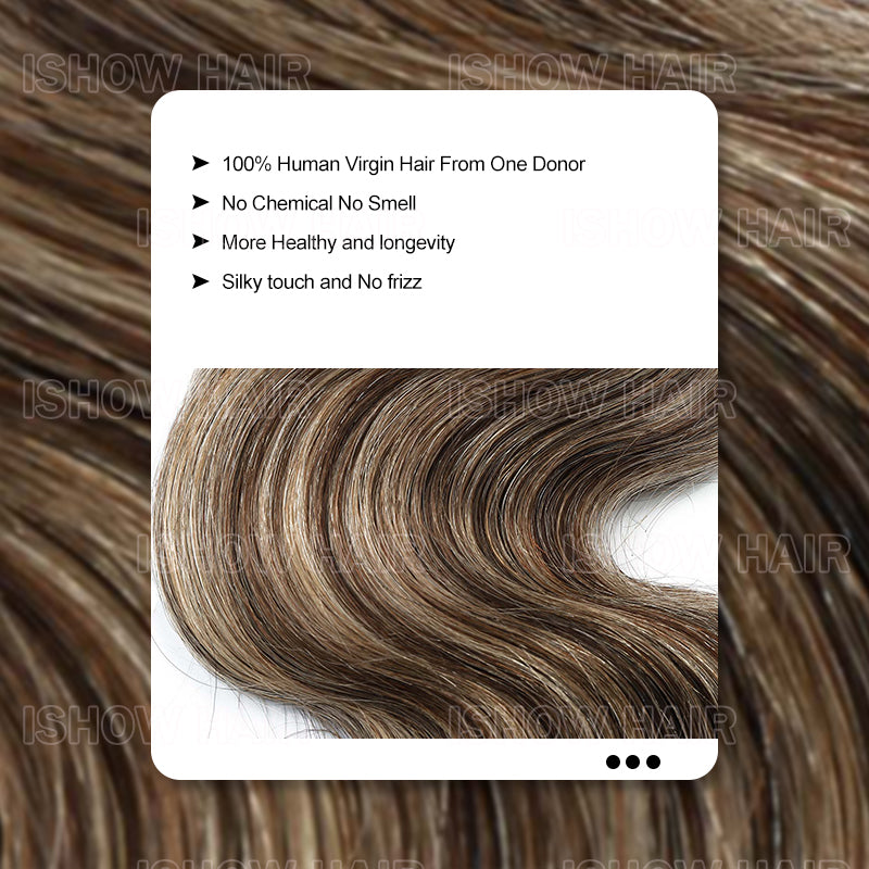 Ishow #P2/27 Highlight Body Wave Hair Detail, 100% Human Hair
