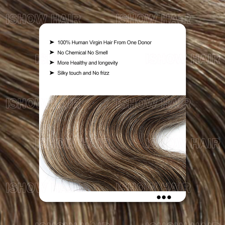 Ishow #P2/27 Highlight Body Wave Hair Detail, 100% Human Hair