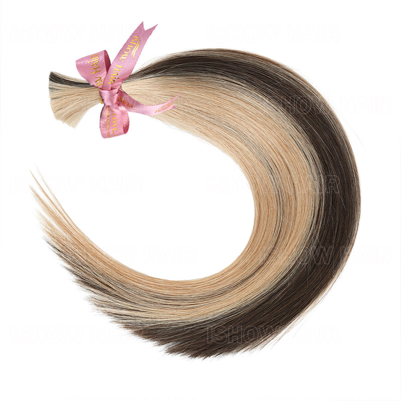 Ishow P2/27 Highlight Human Hair Extensions Bundle