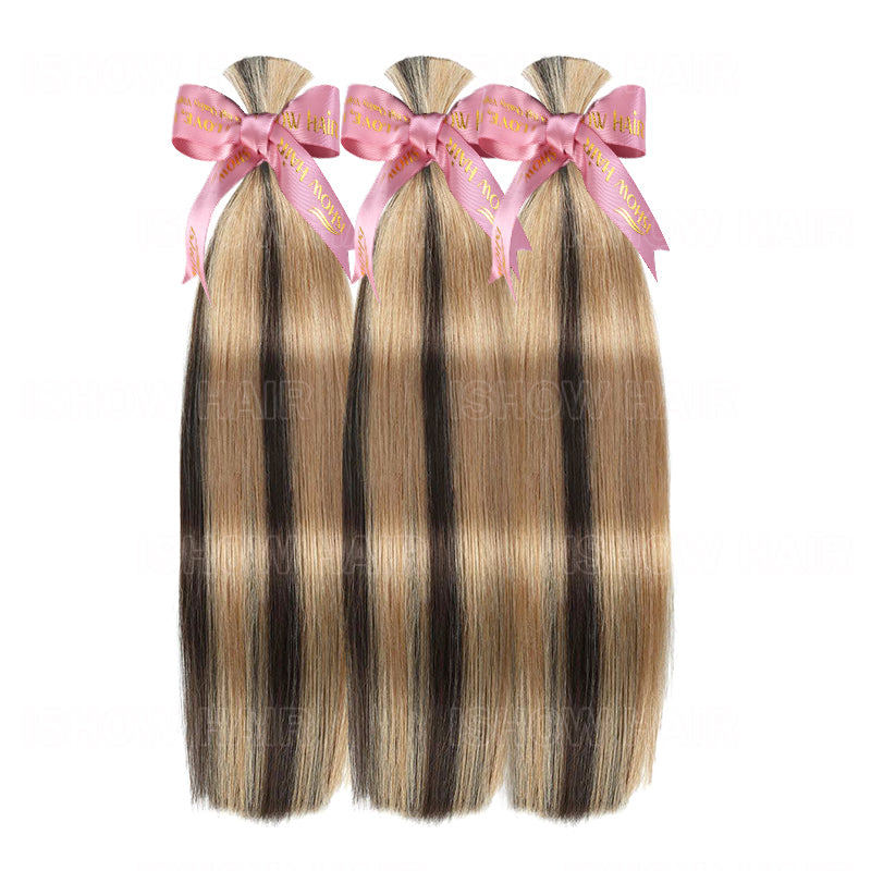 Ishow P2/27 Highlight Straight Human Hair Braiding Bundles