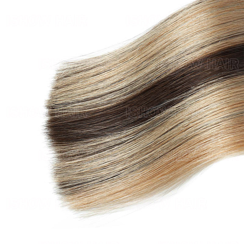 Ishow #P2/27 Highlight Straight Hair Extensions Close-Up