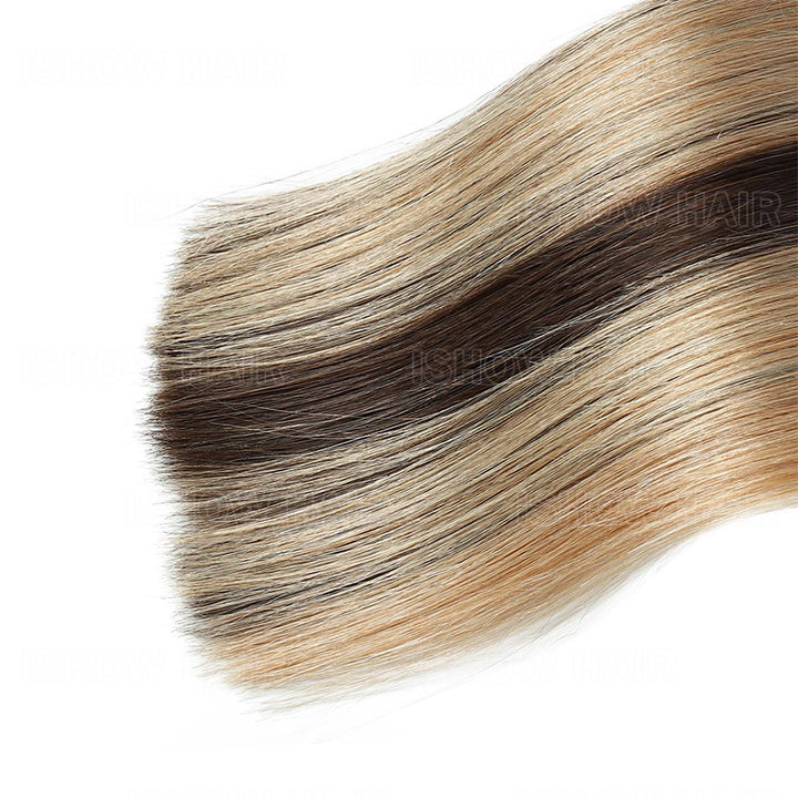 Ishow #P2/27 Highlight Straight Hair Extensions Close-Up