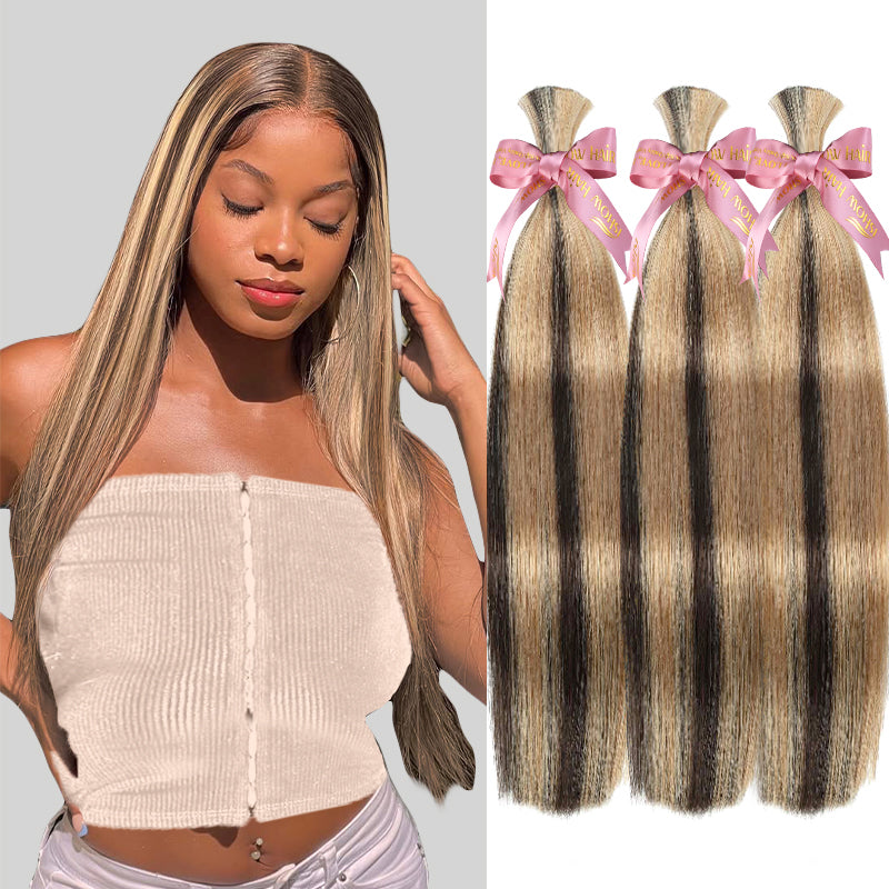 Ishow P2/27 Straight Human Hair Bundles With Model