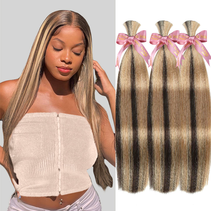 Ishow P2/27 Straight Human Hair Bundles With Model