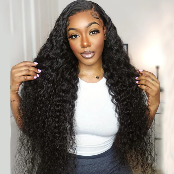 Ishow Water Wave Lace Front Wig 13x6 HD Lace Frontal Wig 40 Inch Glueless Human Hair Wigs