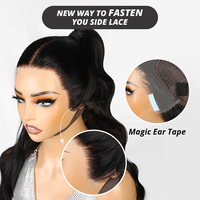 Demonstration of Magic Ear Tape for Securing Lace Wigs, Featuring a Mannequin Head
