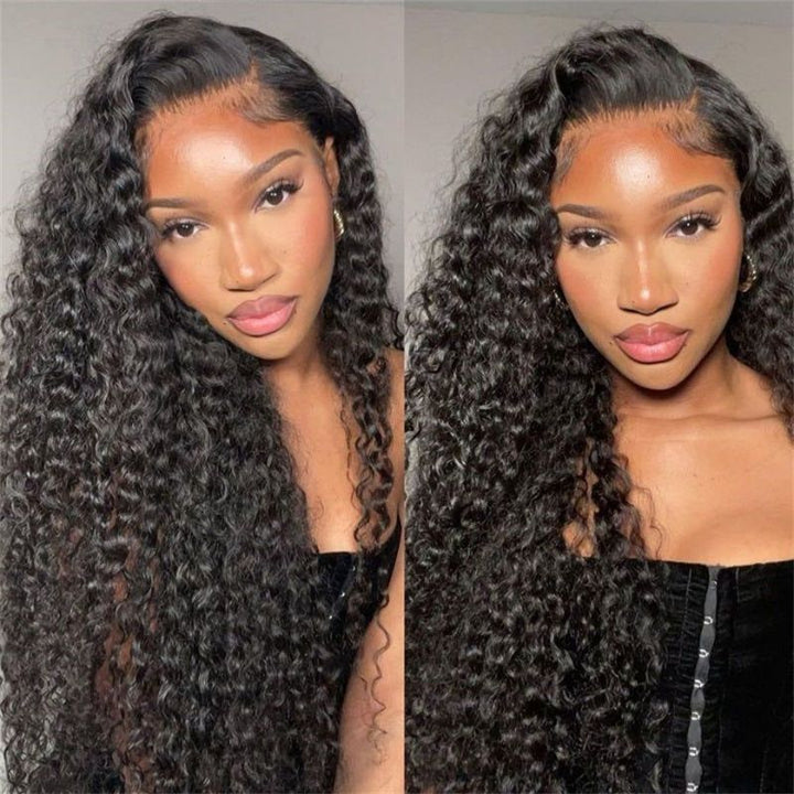Model With Long, Defined Curly Hair, Featuring Soft Curls and a Natural Shine