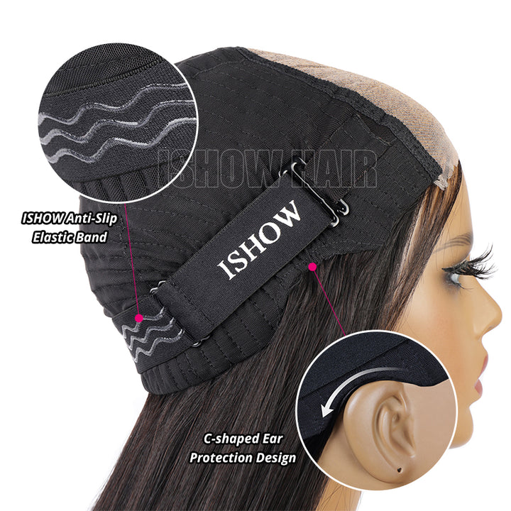 Ishow PPB™ Invisible Knots Ready To Wear Kinky Curly Wigs Glueless Human Hair Wig Pre Cut Wigs