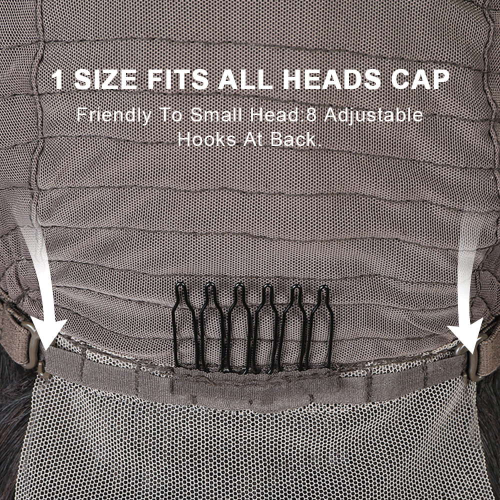 Adjustable Wig Cap With 8 Hooks for Secure Fit, Suitable for Small to Medium Heads
