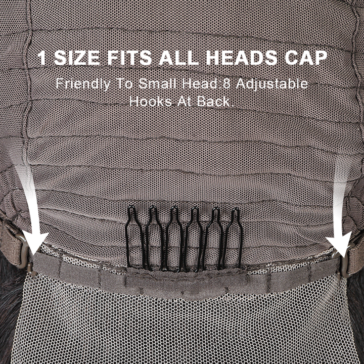 Adjustable Wig Cap With 8 Hooks for Secure Fit, Suitable for Small to Medium Heads