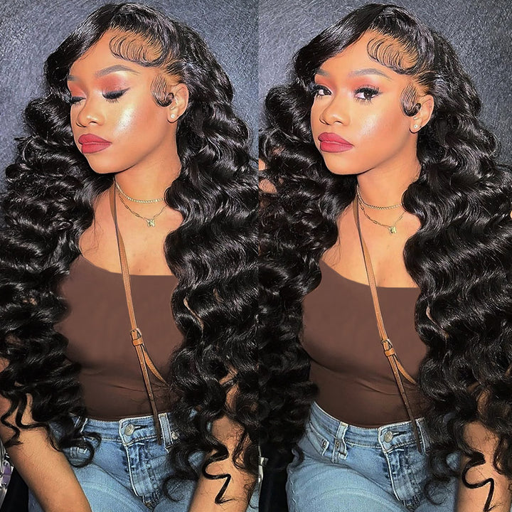 Loose Deep Wave Hairstyle On Model With Voluminous Curls, Showcasing Natural Beauty