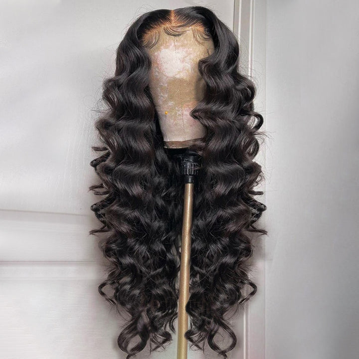 Ishow Hair 5X5 HD Lace Loose Deep Wave Wig - Natural Black