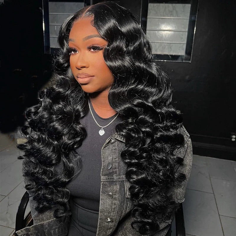 Woman With Loose Wave Hairstyle Showcasing Ishow Brazilian Hair Bundles
