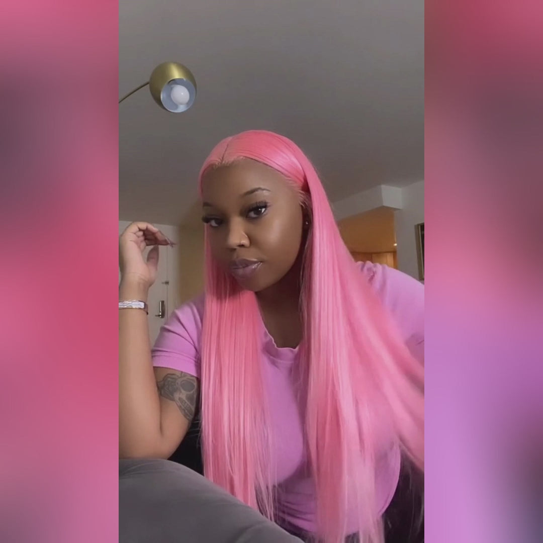 Colorful Wigs Straight Human Hair Wigs 13x4 Lace Front Wigs With Natural Hairline