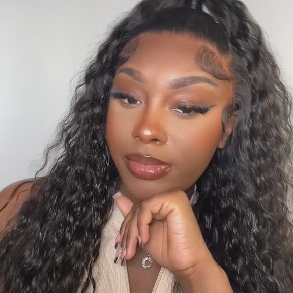 Loose Deep Wave Wig 32 inch Lace Frontal Wigs Human Hair Glueless HD Lace Wigs