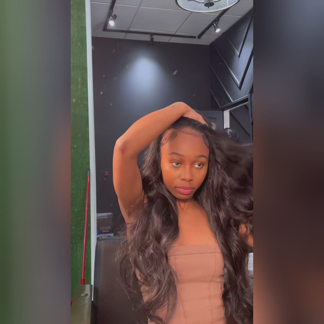 Body Wave Bundles with Closure Peruvian Hair 3 Bundles with 4x4 Lace Closure