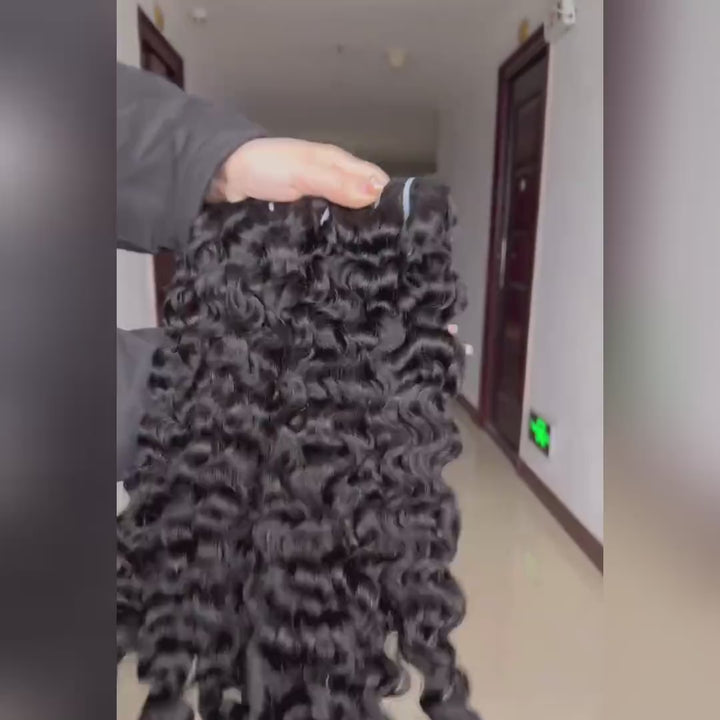 Ishow Virgin Human Hair 3 Bundles With 4x4 Lace Closure Burmese Curly Hair Bundles With Closure