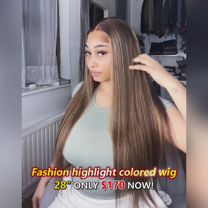 【Flash Sale】30 Inch=$196 P4/27 Highlight 13x6 Lace PartingMax Glueless Wig Pre-Everything 13×4 Lace Front Human Hair Wigs