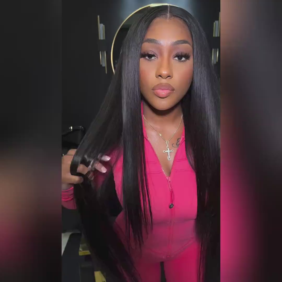 Ishow 40 Inch Long Human Hair Undetectable HD Lace Wigs 13x6 Full Lace Frontal Wigs Straight Hair/Body Wave/Loose Deep Wave/Deep Wave Pre Plucked Wigs 250% Density