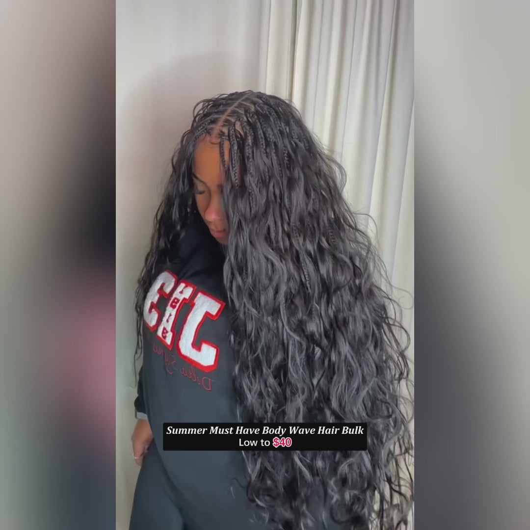 Ishow Body Wave Bulk Braiding Human Hair 4 Bundles Natural Black Raw Hair Bulk