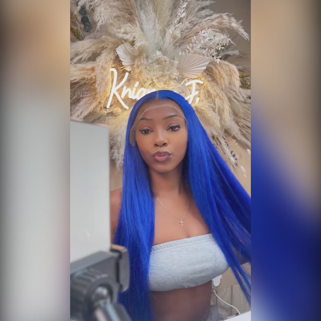 Colorful Wigs Straight Human Hair Wigs 13x4 Lace Front Wigs With Natural Hairline