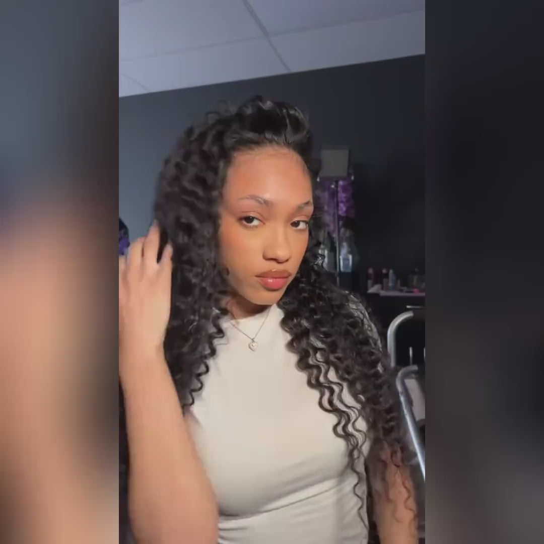 Ishow Kinky Curly Half Wig Seamless Ready To Wear Wigs With Invisible Drawstring Flip Over Glueless Wig Beginner Friendly