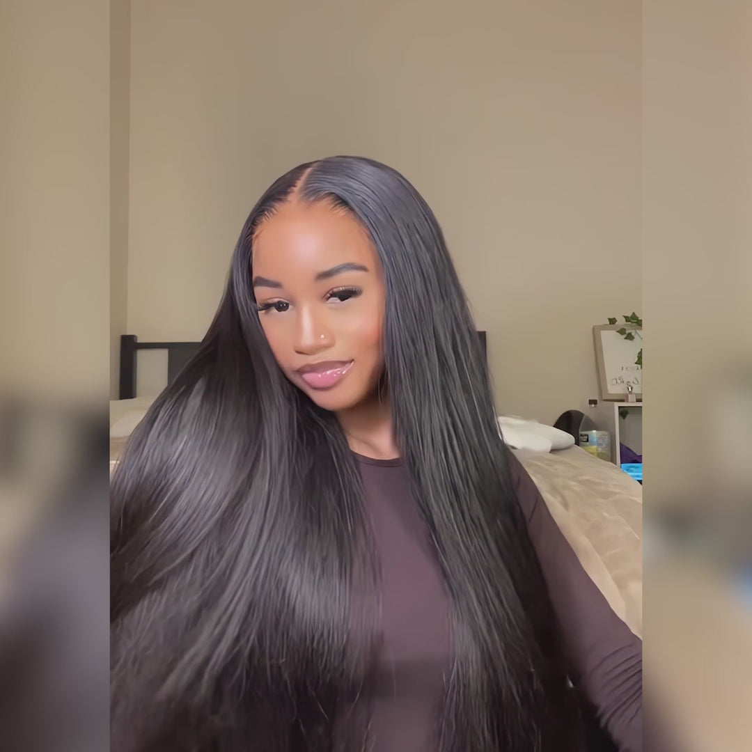 Ishow PPB™ Invisible Knots 13x4 Lace Frontal Wig Pre Cut Wigs Straight Glueless Wigs With Baby Hair
