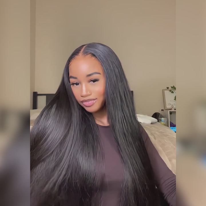 Ishow PPB™ Invisible Knots 13x4 Lace Frontal Wig Pre Cut Wigs Straight Glueless Wigs With Baby Hair
