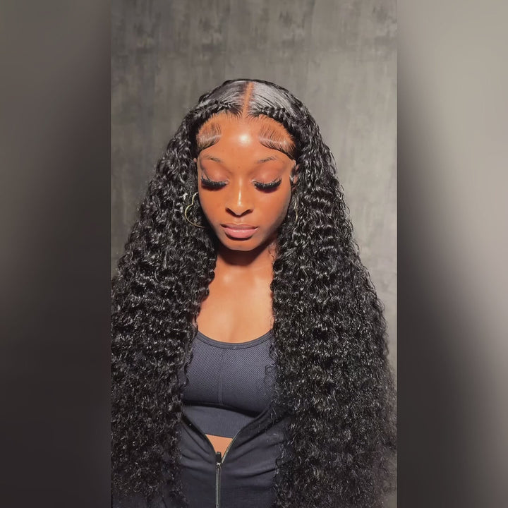 【HD Invisible Lace】Long Deep Wave 13x6 HD Lace Frontal Wig Ishow Hair 180% Density Glueless Wigs With Baby Hair