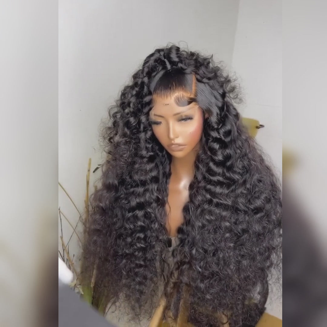 Ishow Loose Deep Wave Lace Front Wig 13x4 Lace Frontal Wig 200% Density HD Transparent Lace Wig Malaysian Remy Human Hair Wigs
