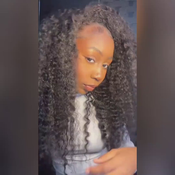 Ishow Kinky Curly Half Wig Seamless Ready To Wear Wigs With Invisible Drawstring Flip Over Glueless Wig Beginner Friendly