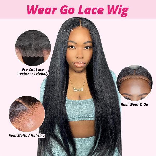 Model Displaying Wear Go Lace Wig With Pre-Cut Lace and Natural Hairline