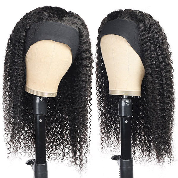 Ishow Beauty Curly Hair Headband Glueless Wigs Unprocessed Virgin Remy No Lace  Human Hair Wig - IshowHair