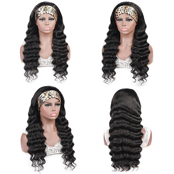 Ishow Beauty Loose Deep Headband Glueless Wigs 100% Unprocessed Virgin Remy Human Hair No Lace Wig - IshowHair