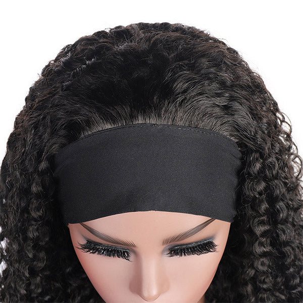 Ishow Beauty Curly Hair Headband Glueless Wigs Unprocessed Virgin Remy No Lace  Human Hair Wig - IshowHair