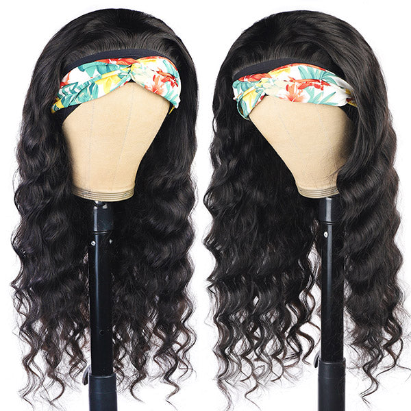 Ishow Beauty Loose Deep Headband Glueless Wigs 100% Unprocessed Virgin Remy Human Hair No Lace Wig - IshowHair