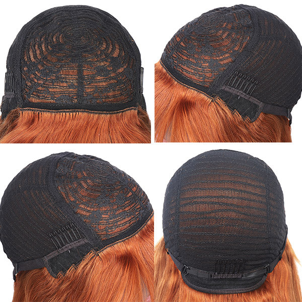 Ishow Beauty Ginger Color Hair No Lace Wig, 100% Unprocessed Straight Human Hair Wigs - IshowHair