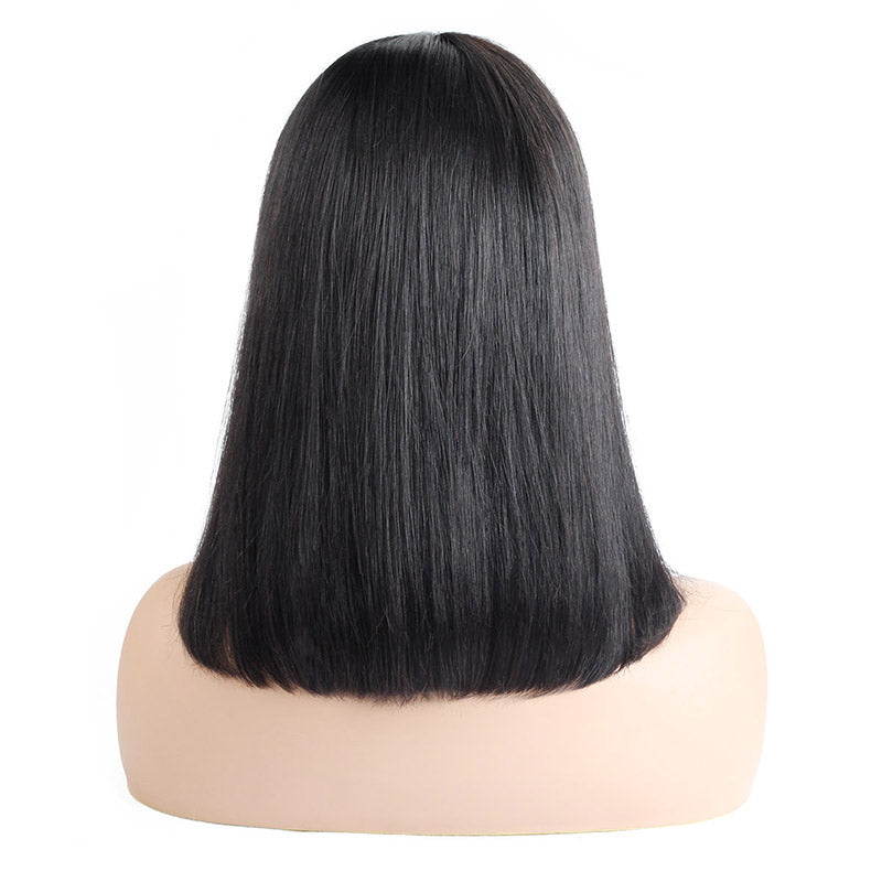 Ishow Indian Straight Short Bob Hair Wig Middle Part Human Hair Wigs - IshowHair
