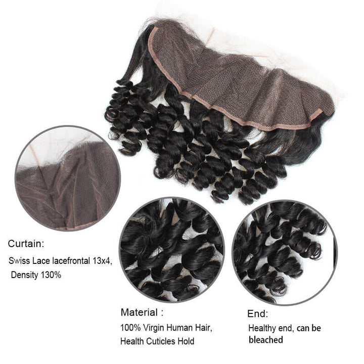 Loose Wave Ishow 13*4 Ear To Ear Lace Frontal Closure With Baby Hair Bleached Knots - IshowVirginHair