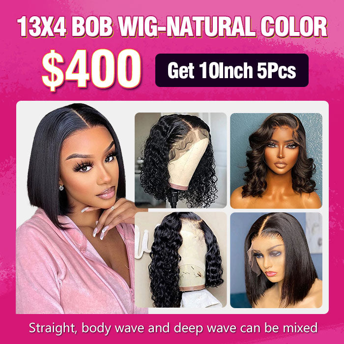 Wholesale packages of human hair wigs by ISHOW HAIR. Sealed and labeled hair bundles and wigs arranged in various piles. Central text reads 'Wholesale' in bold pink and white font.