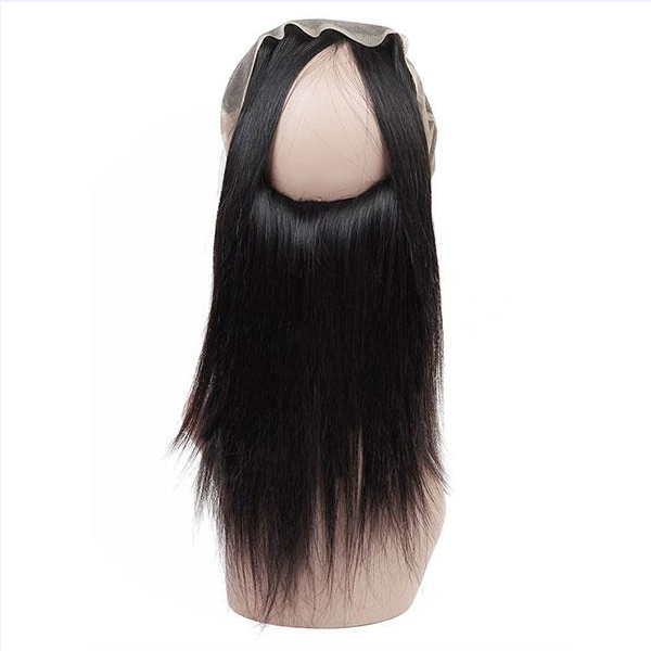 Straight Virgin Human Hair 2 Bundles with 360 Lace Frontal Closure - IshowHair