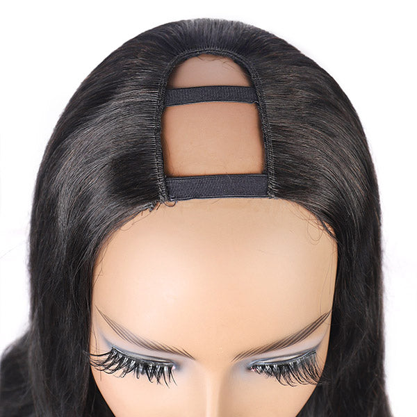 U Part Half Wig Unprocessed Body Wave Human Hair Wigs - IshowHair